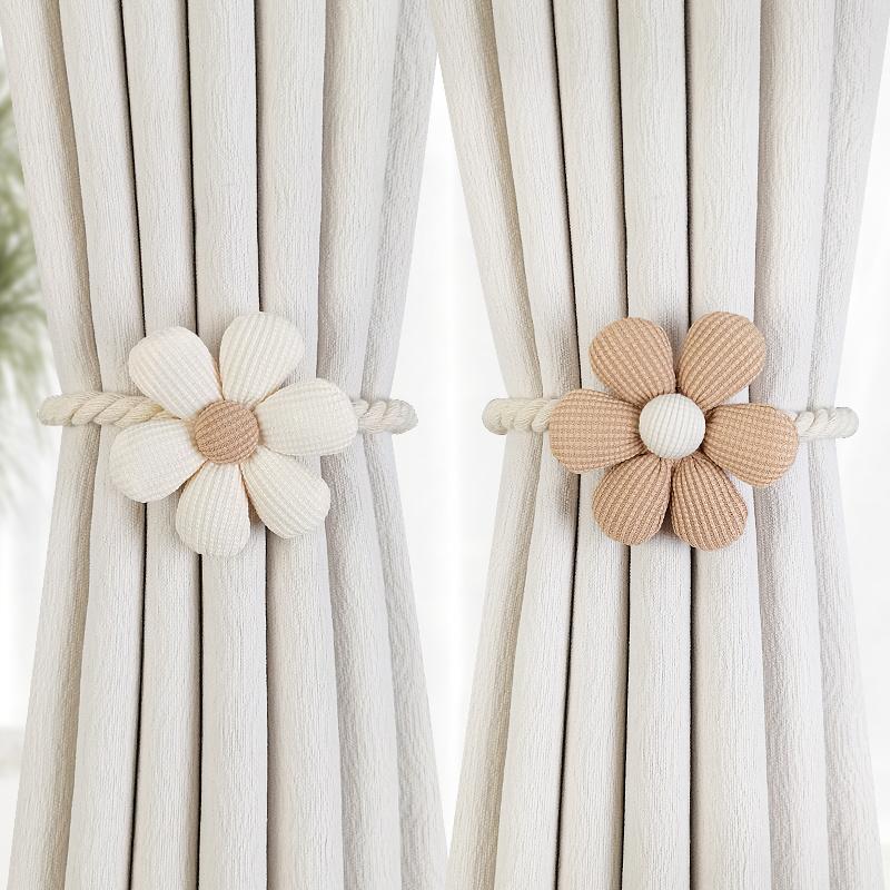 2pcs Magnetic Window Curtain Buckle Curtain Rope Bundle Door Curtain Holdback For Bedroom Living Room Home Decor