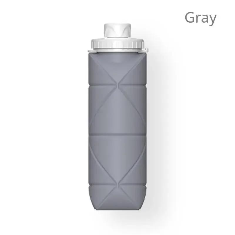 1Pc 600ml Foldable Space-saving Portable Reusable Silicone Sport Water Bottle Bag Bicycle Camping Portable Waterbottles