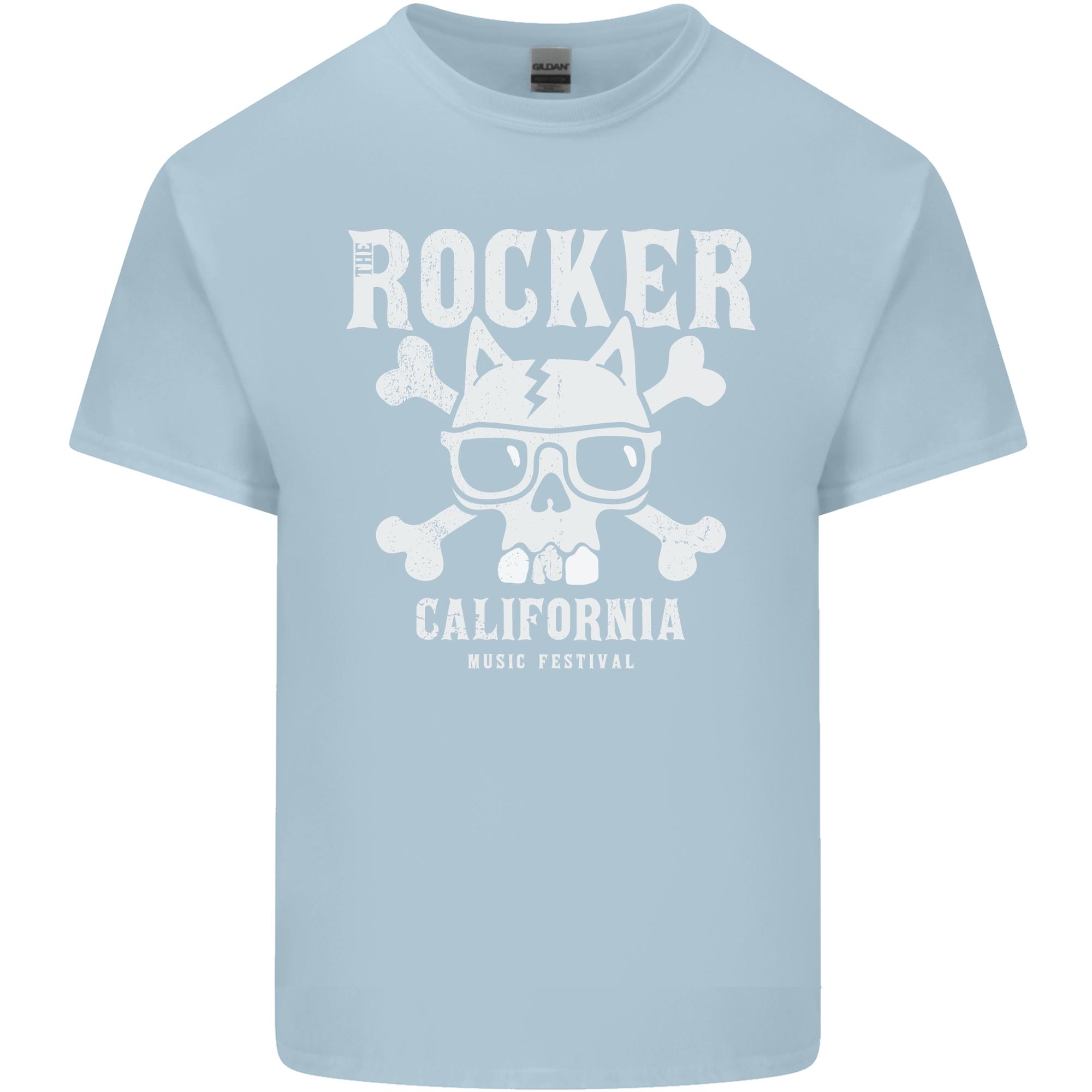 The Rocker Rock n Roll Music Skull Unisexs Light Cotton TShirt S