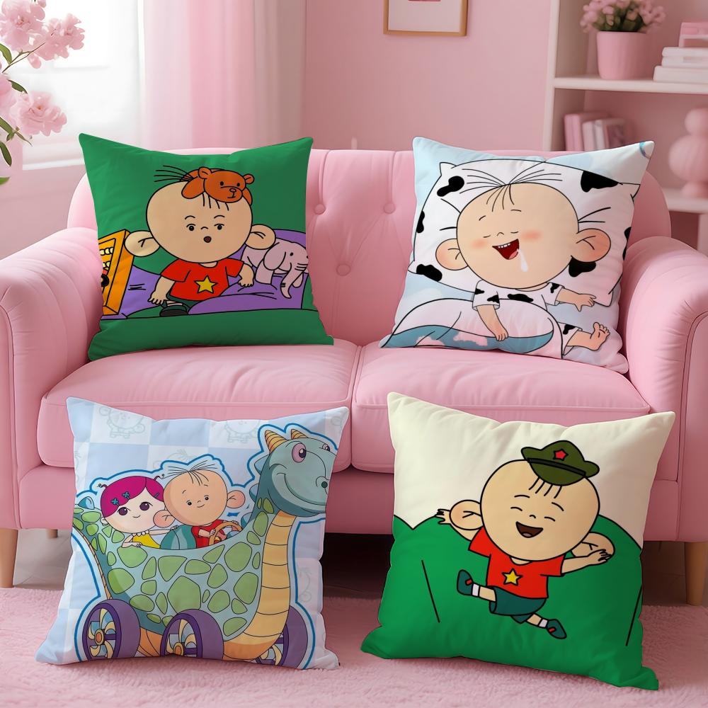 Funny Chinese Cartoon BBigEar Tutu Cushion Cover Pillow Case Soft Skin Friendly Fabric  Concealed Zipper