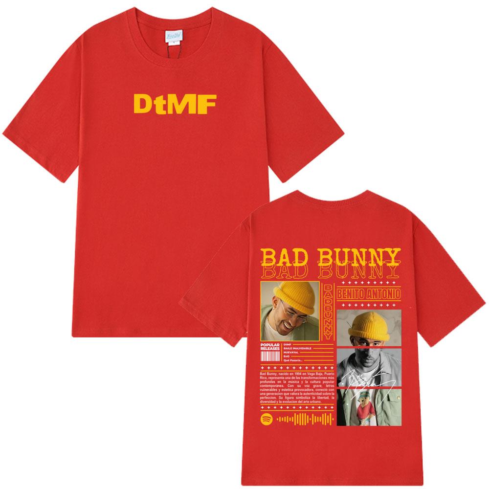 2025 Summer Rapper Bad Bunny Music Album Graphic T Shirt Men Women Harajuku Fashion 100% Pure Cotton Breathable T-shirt Y2k