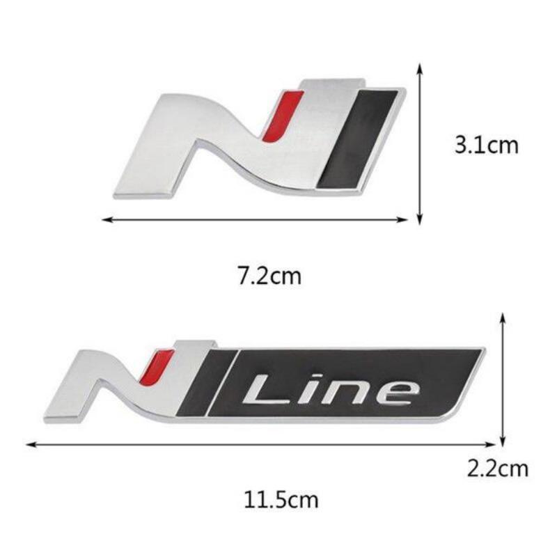 Metalowa naklejka 3D na samochód, emblemat N Line Nline, odznaka, akcesoria do stylizacji