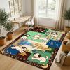 Dog Theme Crystal Velvet Rug Personalized Custom Name Text Soft Floor Mat Home Decor
