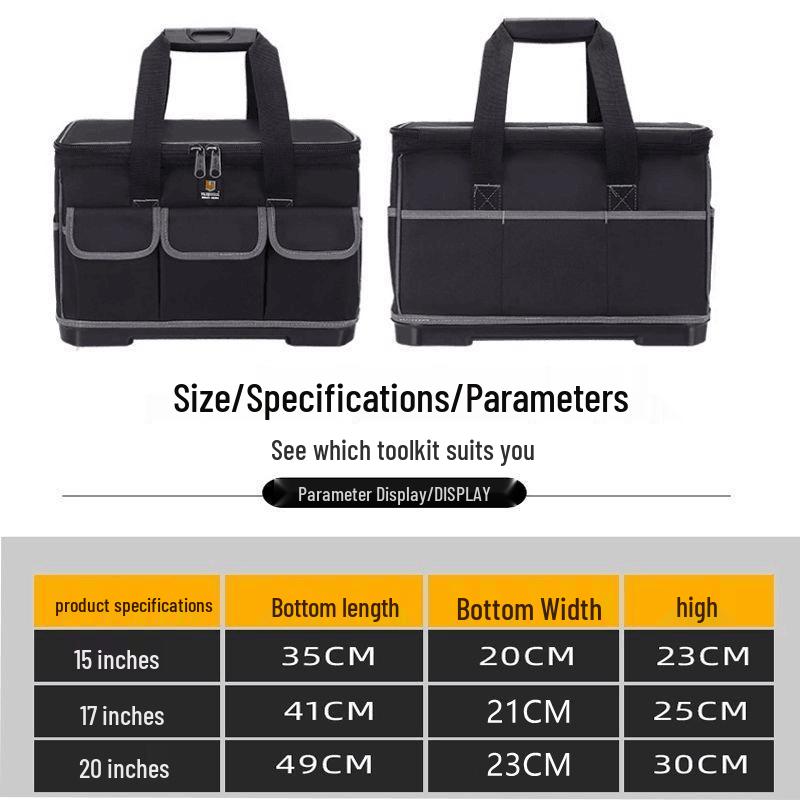 Large Capacity Multifunctional Electrician & Woodworking Tool Bag