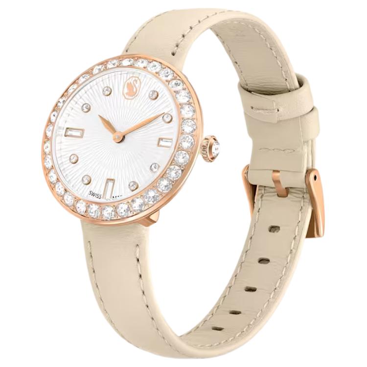 Swarovski Certa Series Watch Quartz Movement Leather Strap 30*30mm White Dial Water Resistant 50 Meters Women watches 5672968