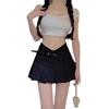Women's Purely Sensual V Waist Slimming A Line Pleated Skirt High Waisted Anti Exposure Short Stylish Casual All Match Versatile Skirt
