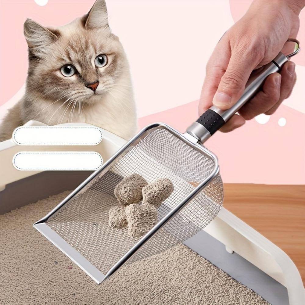 Pet Cleaning Tools Stainless Steel Feces Shovel Net Cat Litter Shovel Reptiles Sand Shovel