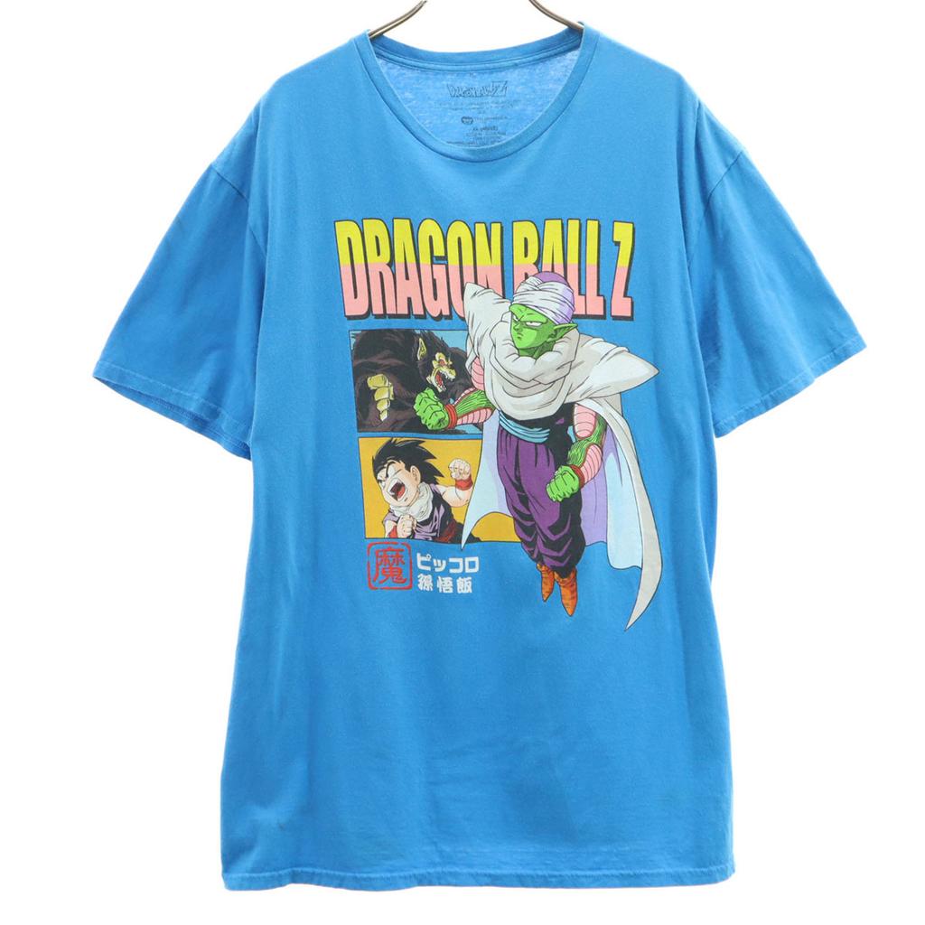 DRAGONBALL Z Piccolo Son Gohan Short Sleeve T-shirt XL Light Blue Men's Used