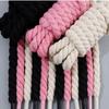 Hochwertige runde Schnürsenkel Bunt 6 mm dickere Baumwoll-Schuhbänder für Sneaker Mode Herren- und Damen-Schnürsenkel-Zubehör