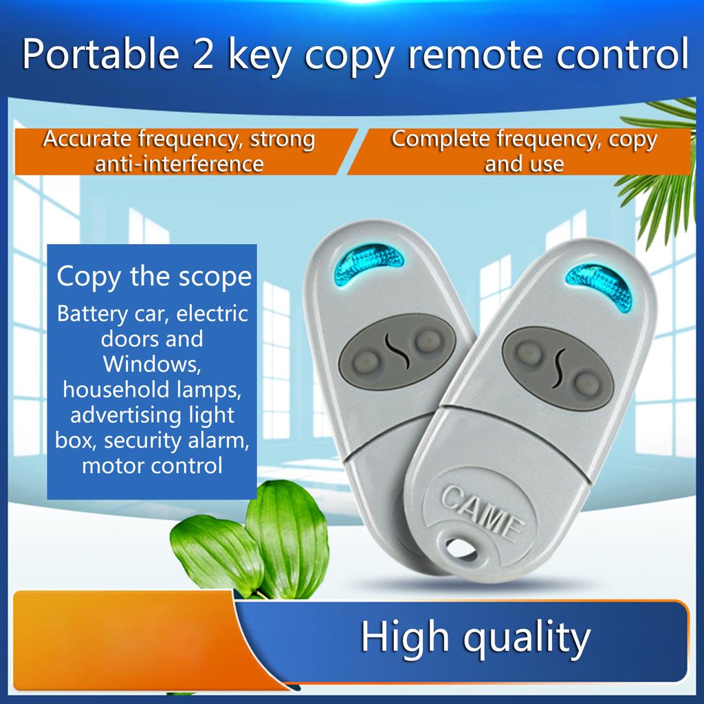 2 Keys Remote Controller Cloning 433MHz Universal Garage Door Gate Remote Control Device Mini 432NA Duplicator Portable