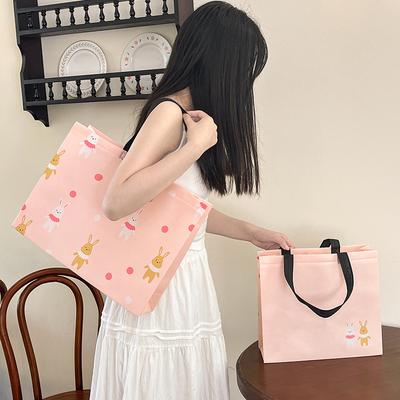 Cartoon Cute Rabbit, Children's Clothing, Clothing Store, Laminated Non-woven Fabric Bag, Shopping Gift, Handbag, Women's Clothing Bag