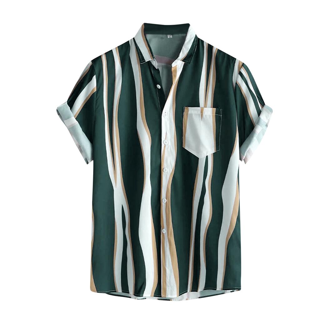 Hawaiian Men'S Short-Sleeved Beach Shirt 3D Printed Short-Sleeved Casual Shirt