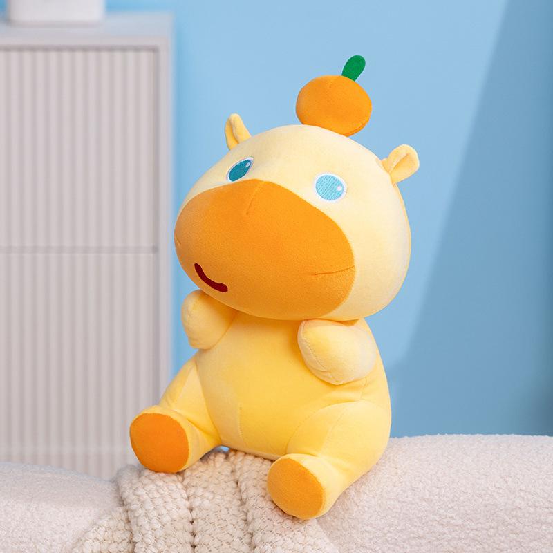 Cute Capybara Lululu Plush Emoji Keychain Doll