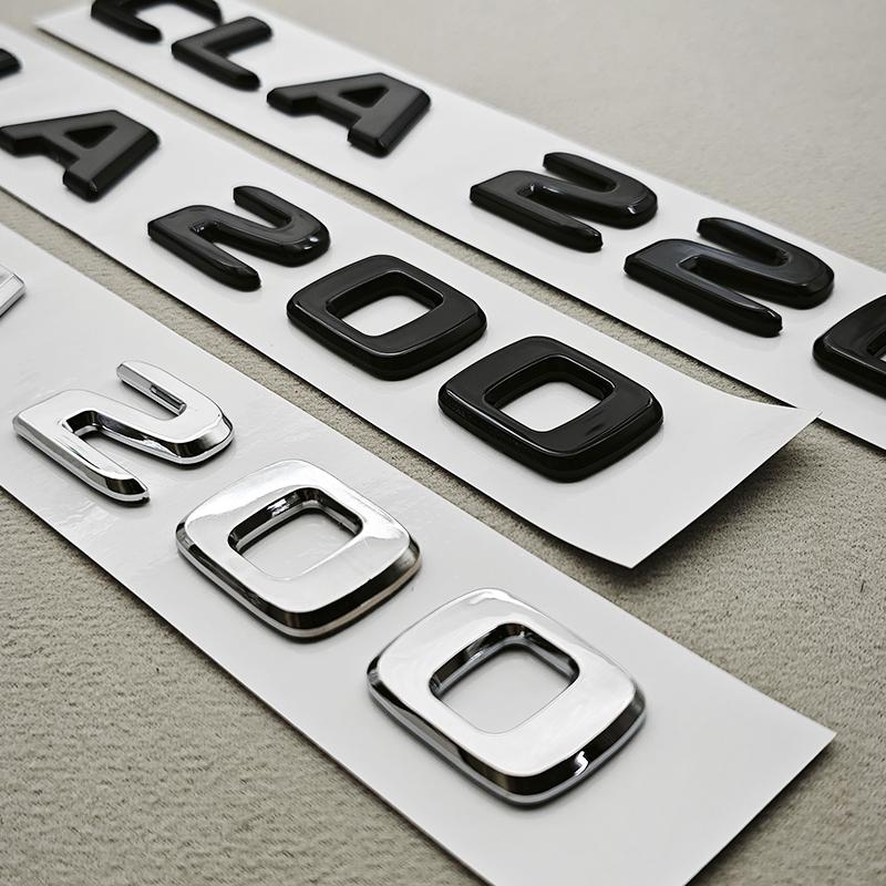 3D ABS Car Letter Logo CLA200 CLA220 CLA260 Badge Rear Trunk Emblem Decal For Mercedes Benz CLA Class C117 X117 X118 Accessories