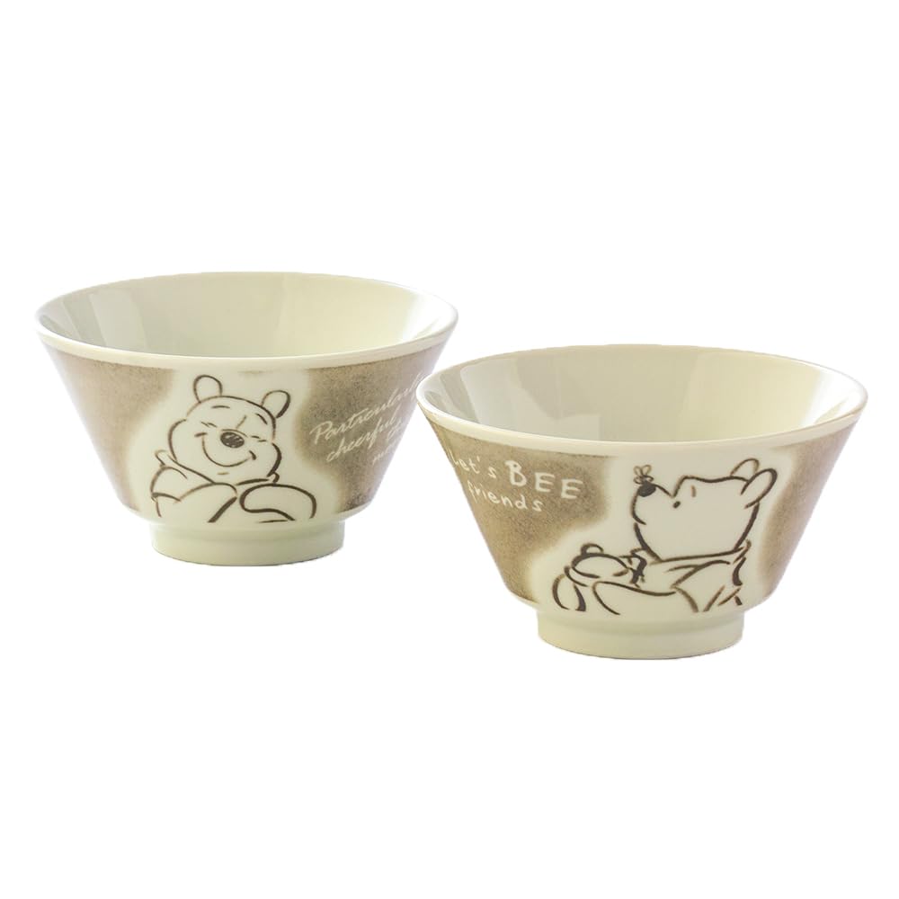 

Disney the Pair Petit Rice Set of 13cm x Microwave and Dishwasher Time for Gift Made in Winnie Pooh Bowls, 2, Approx. 410ml, Safe, Honey, Set, бежевый