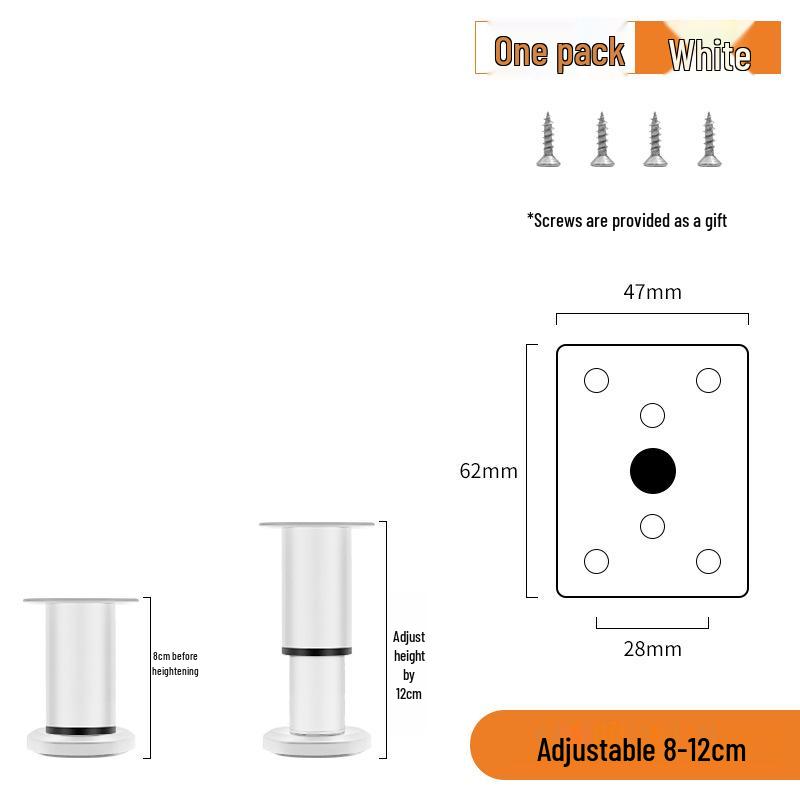 Adjustable Telescopic Furniture Legs: Cabinet, TV Stand, Bed, and Sofa Support Feet