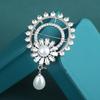 Suit brooch high-end light luxury Ferris wheel niche corsage pin hanging beads with jewelry