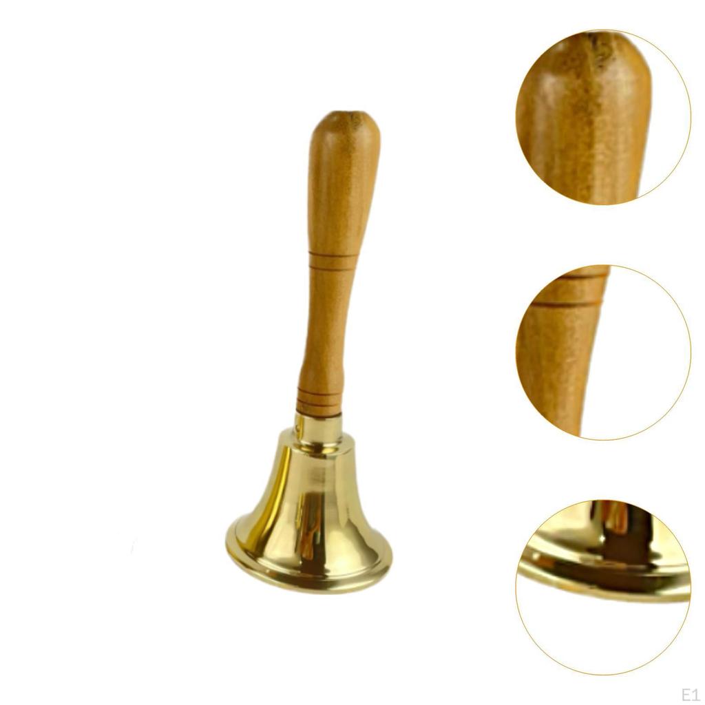 Messing Hand Glocke Dekoration Holz Griff Mittagessen Lehrer Dekorative Service für