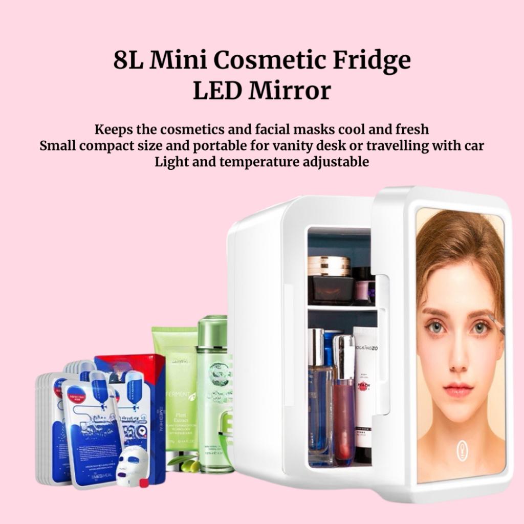 

8л мини-холодильник СИД освещает зеркало для хранения косметики