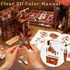 MiniCity DIY Buchnische Puppenhaus 3D Miniaturhaus BuchNische Holz Handwerk Buchstütze Dekoration mit Perfektem Geschenk für Teenager und Erwachsene Zwanziger Bausatz, Bausatz,