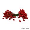 Red Theme Artificial Flower Cherry Stamen Berries Bundle DIY Christmas Decoration Wedding Cake Gift Box Wreaths Xmas Decor
