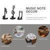 3 Pcs Musical Note Shape Ornaments Table Centerpiece Resin Decor Desktop Statue Dining