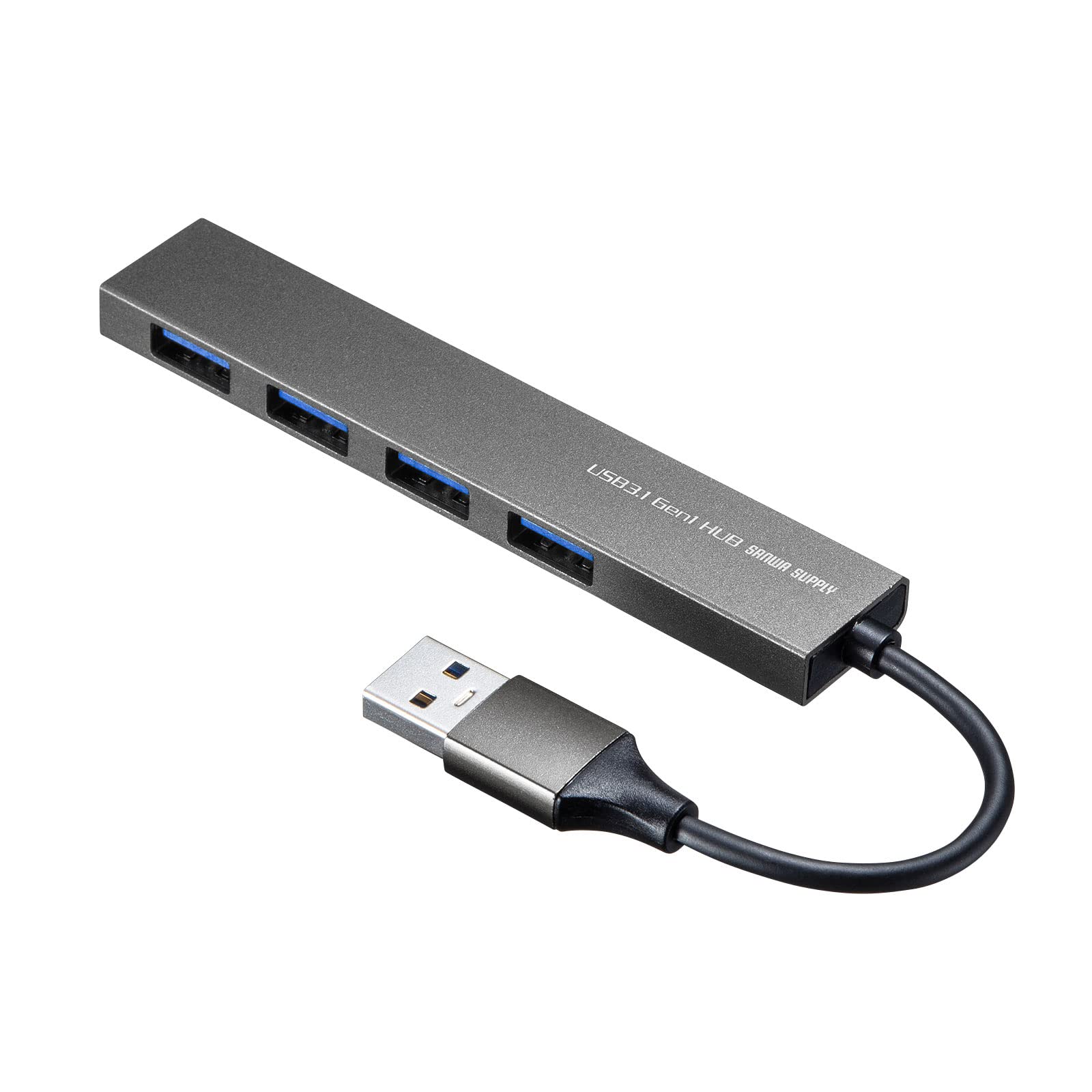 

Sanwa Supply Gen1 4-портовый тонкий концентратор Silver USB3.2 USB-3H423SN
