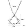 Cold Wind Geometry Triangular Square Combination Necklace, Hip-Hop Trendy Male And Female Couples Pendant.