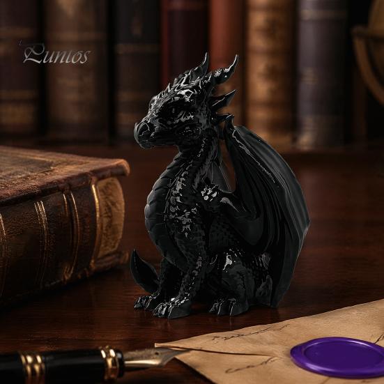 Unique Home Decoration Items 3D Printed Dragon Statue, Winged Figurine, Mythical Creature Creative Desktop Ornaments Sculpture, Office Desk