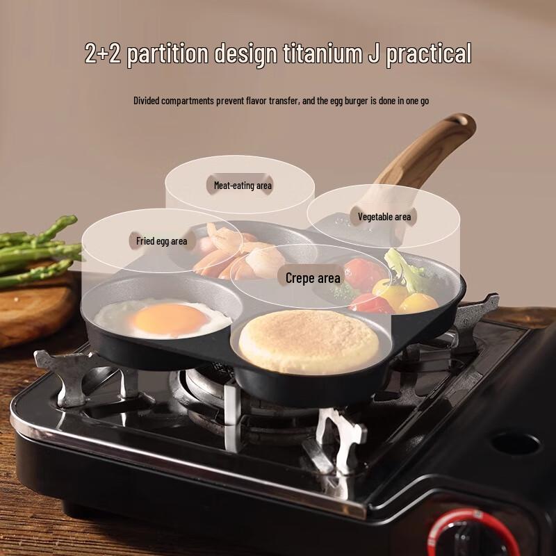 Kalolotte 4-Hole Titanium Non-stick Breakfast Pan