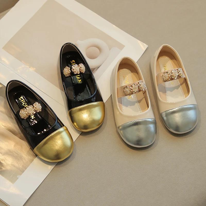 2024 Children Leather Shoes for Girls Autumn New Princess Fashion Korean Style Soft Bottom Anti-slippery Casual Versatile Flats