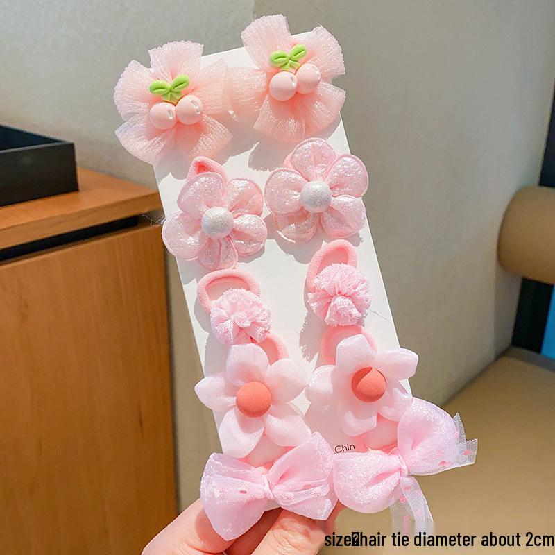 2025 Children's Flower Hair Ties - Princess Headwear Rubber Band for Girls and Babies