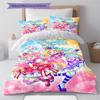 WonderfulPrecur,Winx Club Pattern Bedding,Quilt Set Quilt Cover Pillowcase Home Birthday Gift (1 * Duvet Cover + 2 * Pillowcase, Without Core)