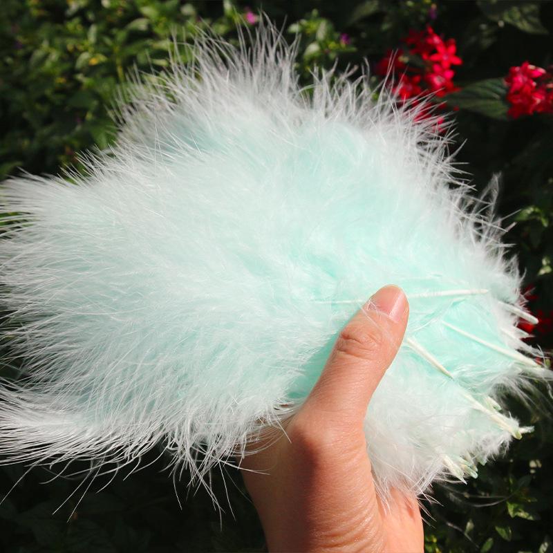 50Pcsdiy Color Feather Full Fleece Turkey Feather Clothing Antique Headdress Pet Toy Handicraft Decoration