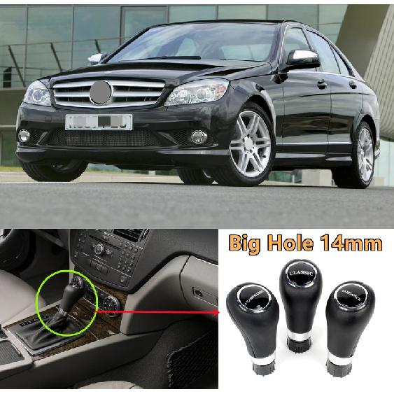 Automatic Gear Shift Stick Knob With14 MM Hole For Benz W203 S203 CL203 W204 W207 W209 2008 2009 2010 2011 2012 2013 2014