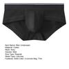 Men Slim Fit Underwear Low-rise Solid Color Briefs Big U-convex Design Elastic Waistband