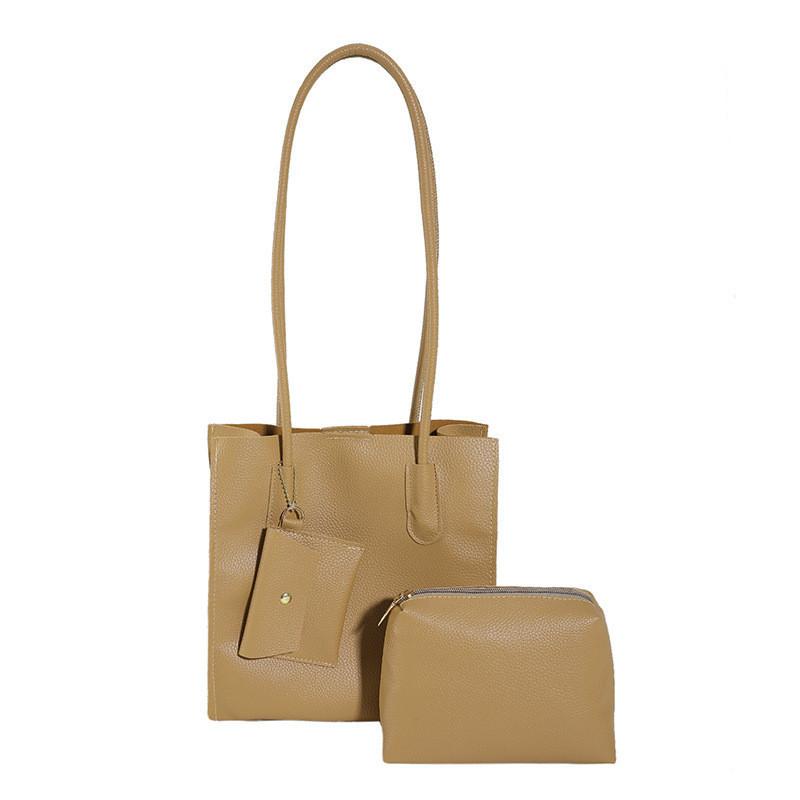 

Stylish Pu Leather Tote Bag Elegant And Chic For Women Commuting And Everyday Use хакі