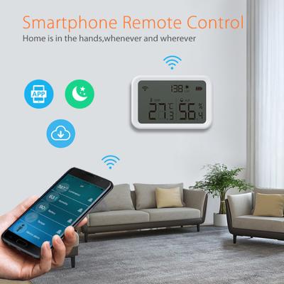 Capteur d'humidité et de température Zigbee intelligent Détection en temps réel Thermomètre intelligent Affichage de la batterie Hygromètre Tuya Maison intelligente