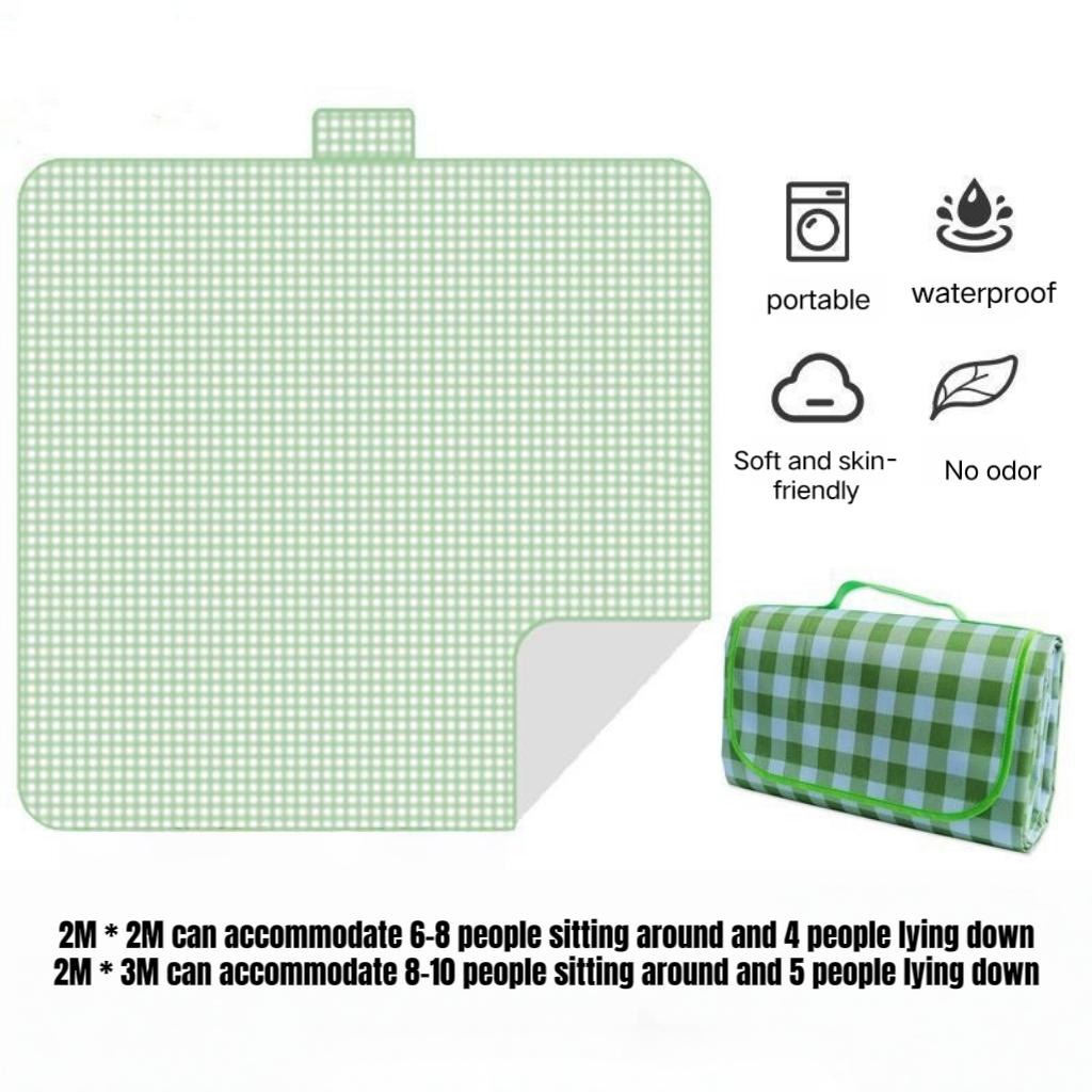 

Random Checkered Picnic Mats in Color -78 Inch Moisture-proof Thick Outdoor Camping Mats, Suitable for Beaches, Lawns,and Spring зелёный