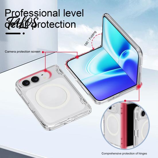 Shockproof Acrylic Shell for IPhoneDuo Magnetic Slim Phone Protective Case 2026, Clear Anti-yellowing Cover Anti-fingerprint Skin with Non-slip Grip &