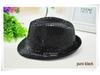 Children's Two-Color Striped Sequined Performance Jazz Hat