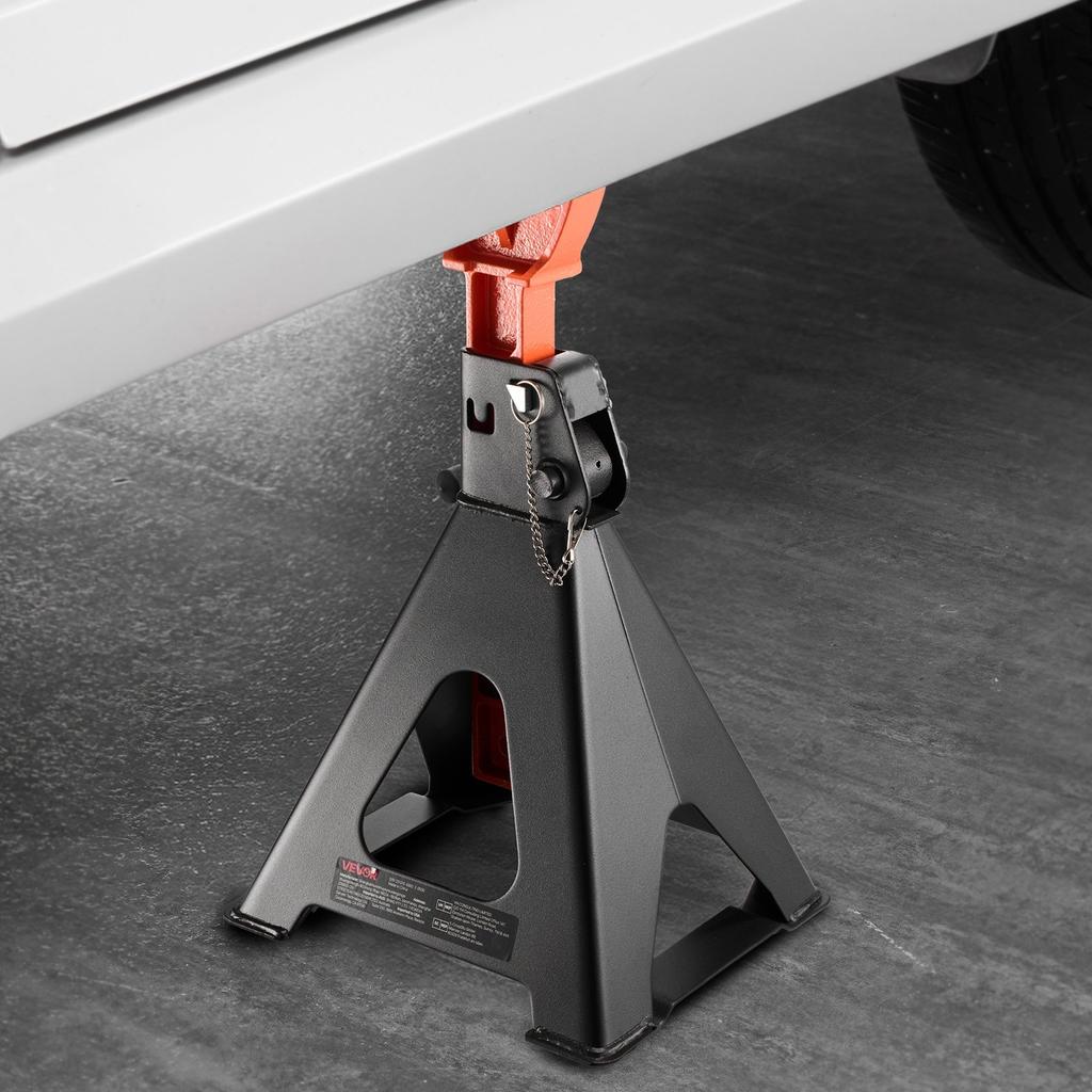 Jack Stands, 6 Ton (13,000 lbs) Capacity, 370-580 mm Adjustable Height, Heavy Duty Steel Jack Auto Stands with Double Locking, for Lifting RV, Small