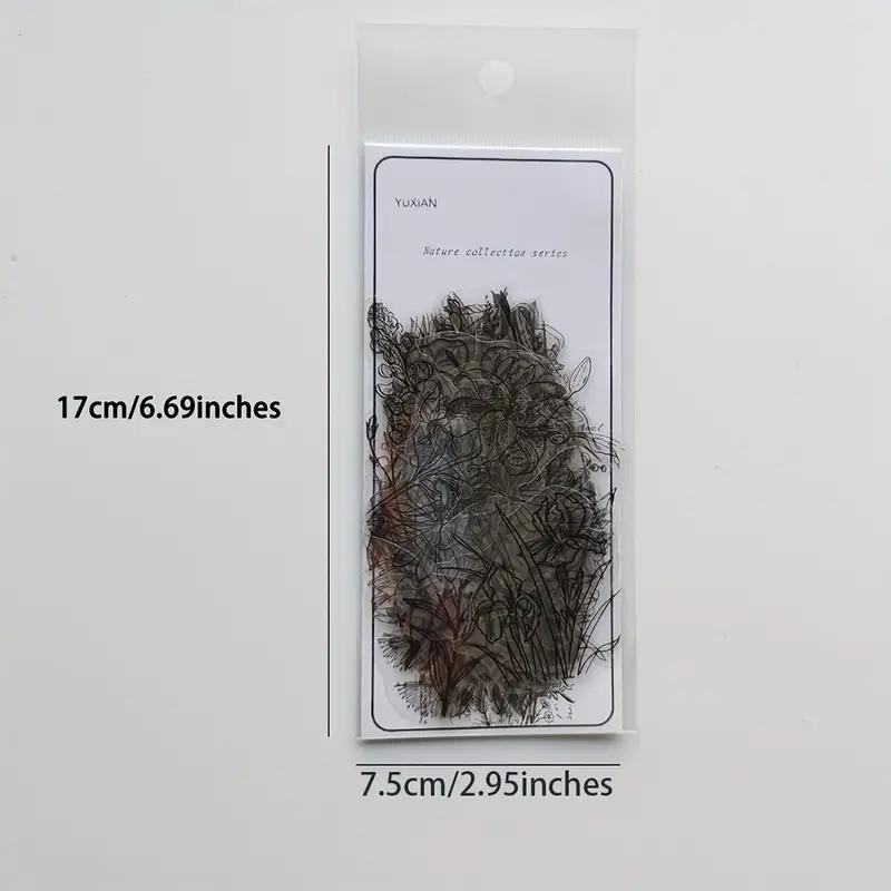 Kawaii Creative Flower Plant Stickers Hand Tent DIY Stick Labels Scrapbooking Material Junk Journal Supplies