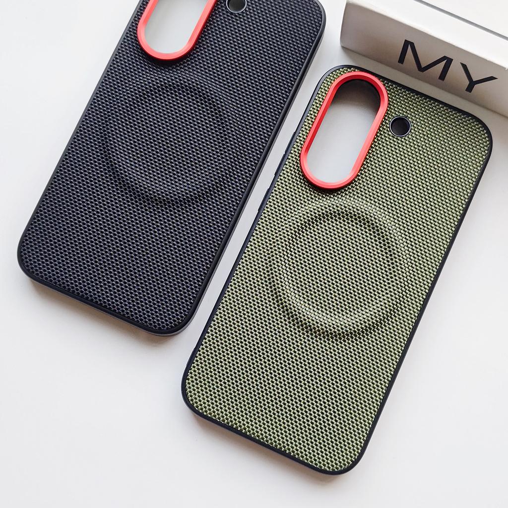 For POCO X8 Pro Max Redmi Turbo 5 Max Case Magnetic Woven Texture Anti-fingerprint Leather Cover Shockproof Bumper Funda