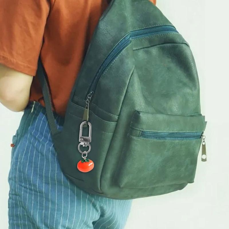 Eye catching Key Chain Charm Pendant Delicate Bag Charm Dainty Persimmon Decoration Keychain for Fashion Enthusiasts