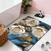 Yousheng 3D Visual Flower Rug Diatomaceous Earth Absorbent Bath Mat Floral Floor Mat with Non-Slip Backing for Entrance Kitchen Bathroom Shower