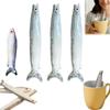 Reusable Eco-Friendly Ceramic Funny Fish Shaped Drinking Straw Drink Stick for Coffee, Fun Silly Crazy Straw for Kids, Ocean Themed Party Favors