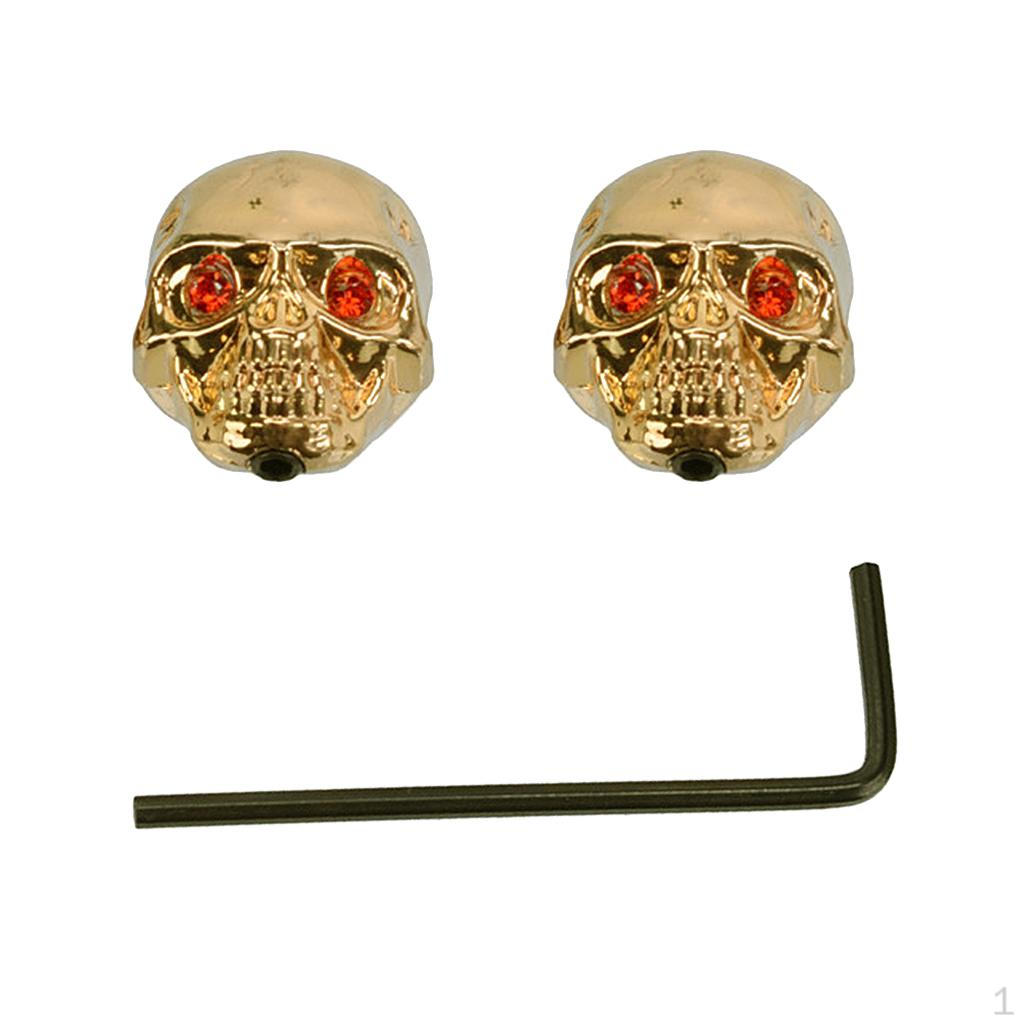 

2 шт. Ручки в виде черепа с набором гаечных ключей для практикантов электрогитары золотой