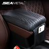 SEAMETAL PU Leather Car Armrest Pad Armrest Box Protection Pad Universal Car Center Console Armrest Seat Box Pad with Storage Bag Car Styling