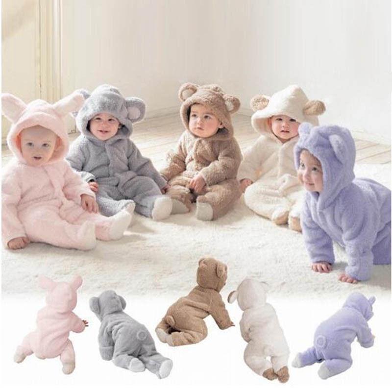 Luxuriously Soft Newborn Baby Romper Hooded Jumpsuit For Boys And Girls